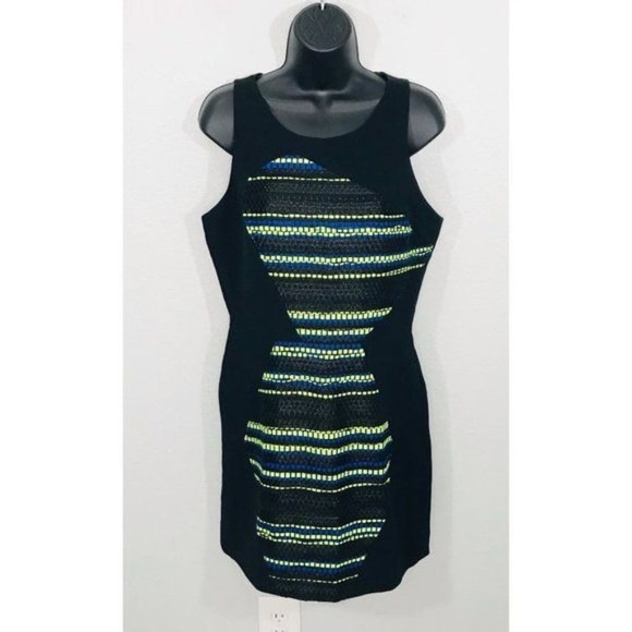 MILLY Abstract Textile Knit Front Sheath Dress Workwear Career-wear, 8 - Picture 1 of 7